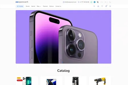 Default template is clean and usable out of the box
