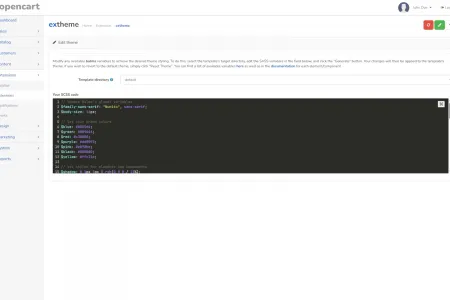 Built in SASS compiler as an extension