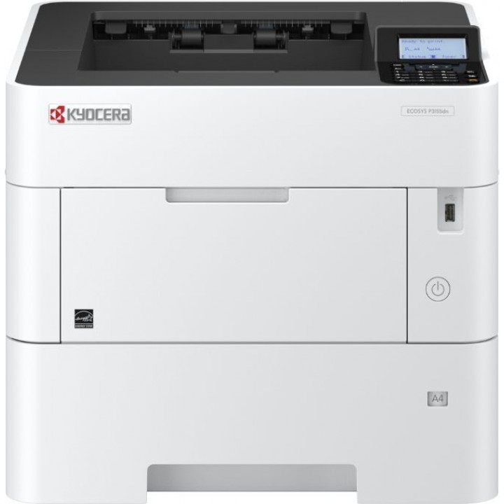 Принтер лазерный Kyocera P3155dn черно-белый, цвет белый